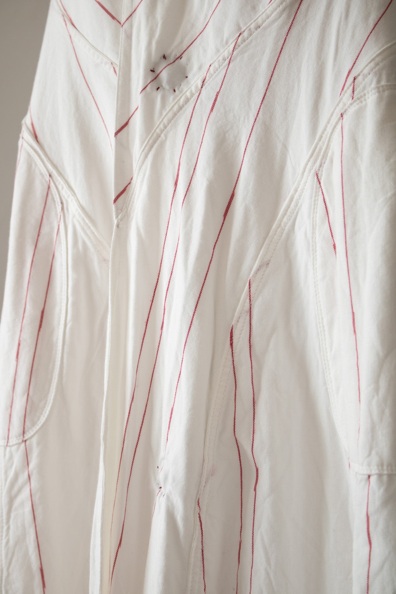 mary dress K205 SIC white × stripe white/red