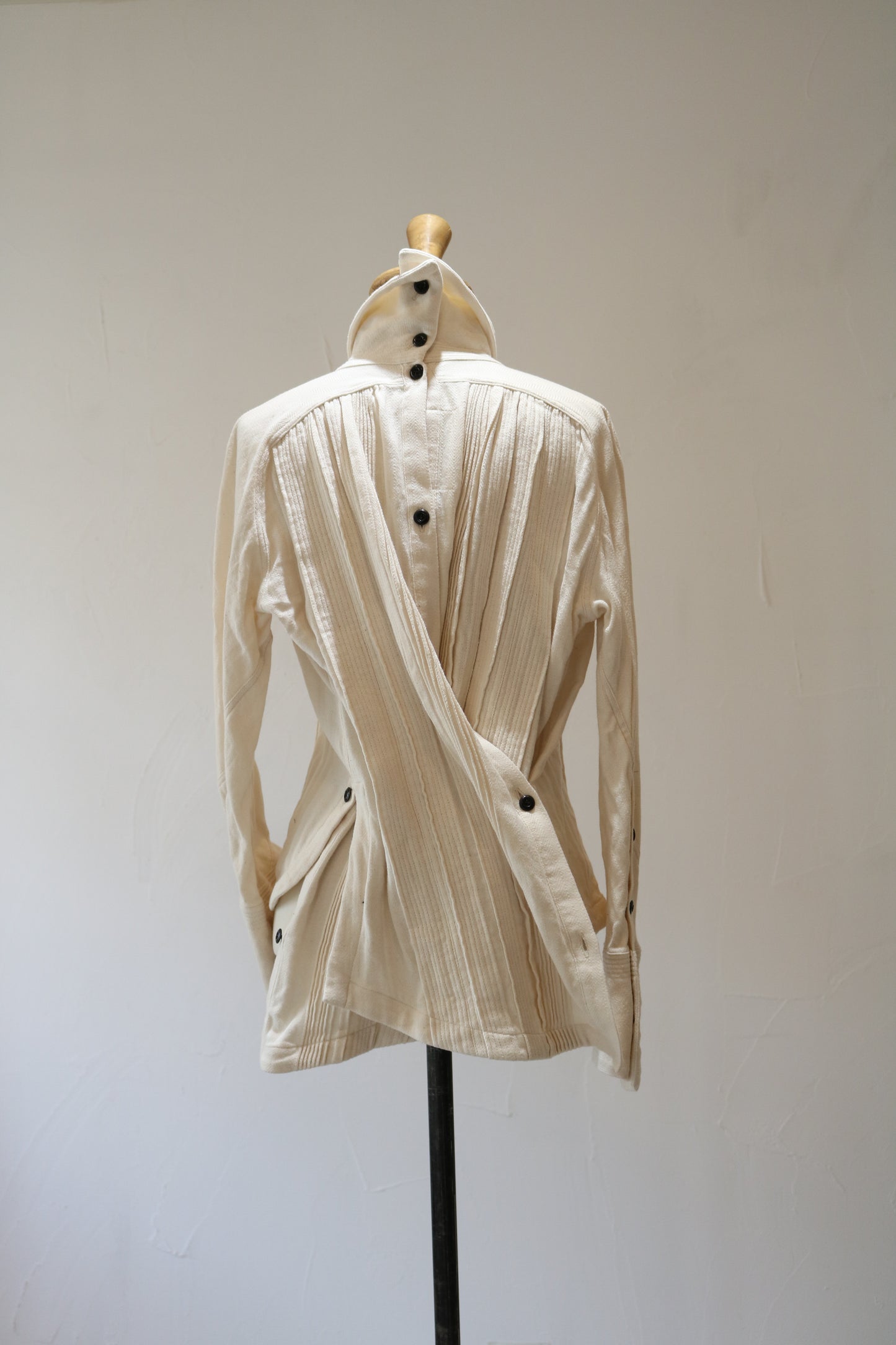 ultimate blouse K504 cotton herringbone white