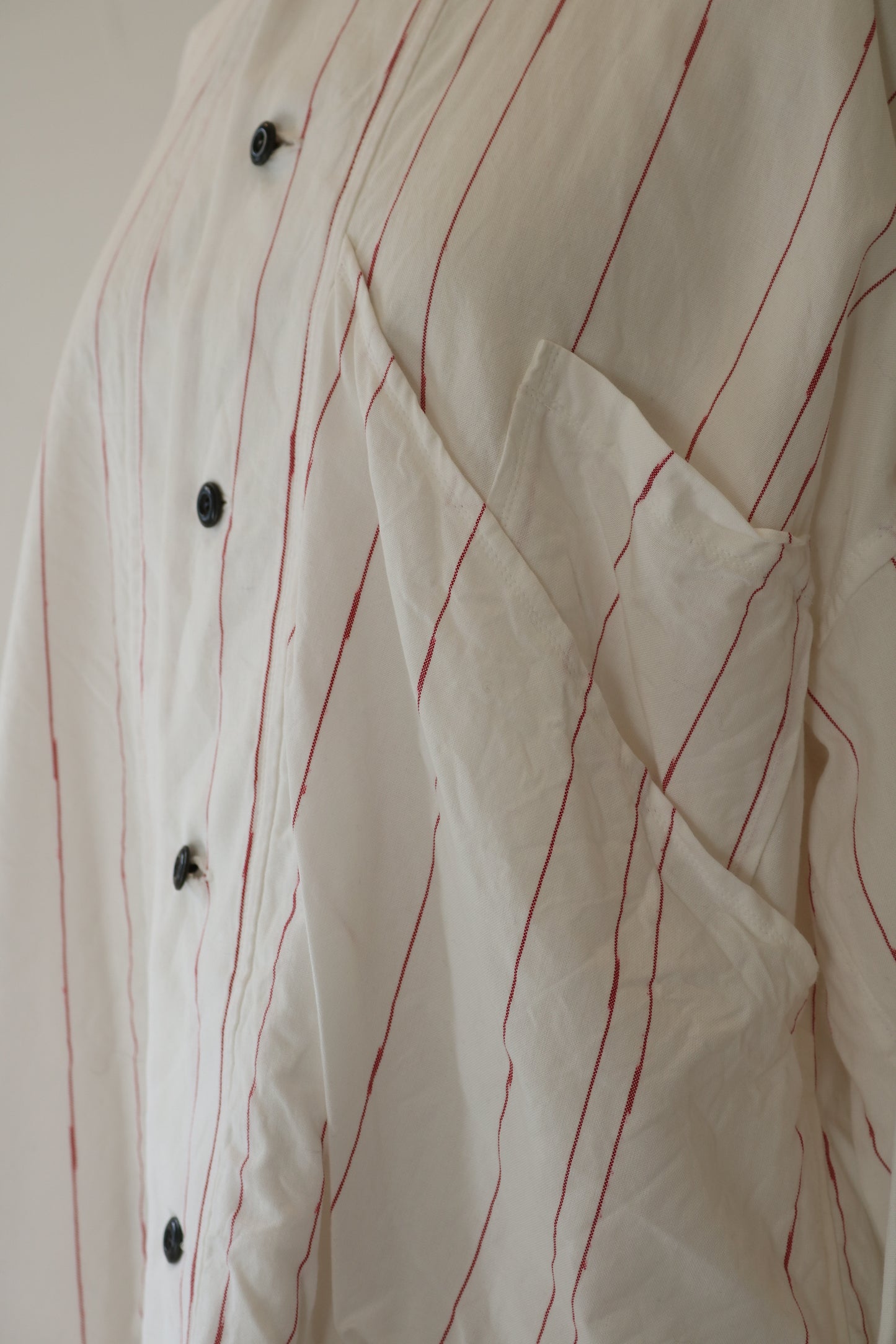 lama shirt K505 SIC stripe white/red